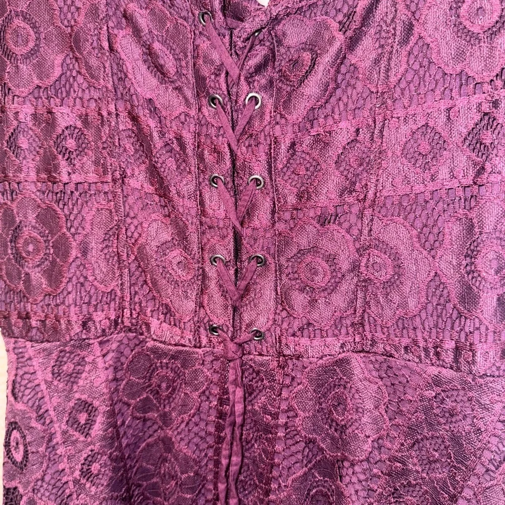 Aeropostale Plum Lace Midi Dress - Picture 3 of 4